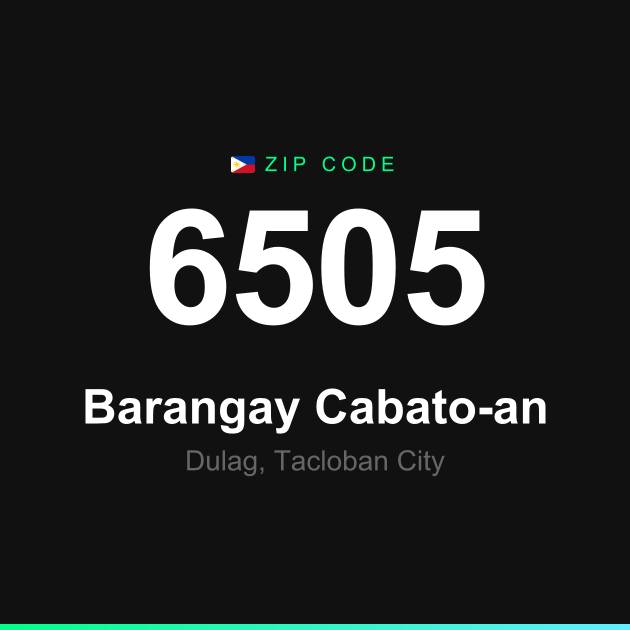 Shareable ZIP code 6505 card for Barangay Cabato-an