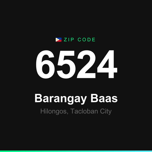 Shareable ZIP code 6524 card for Barangay Baas