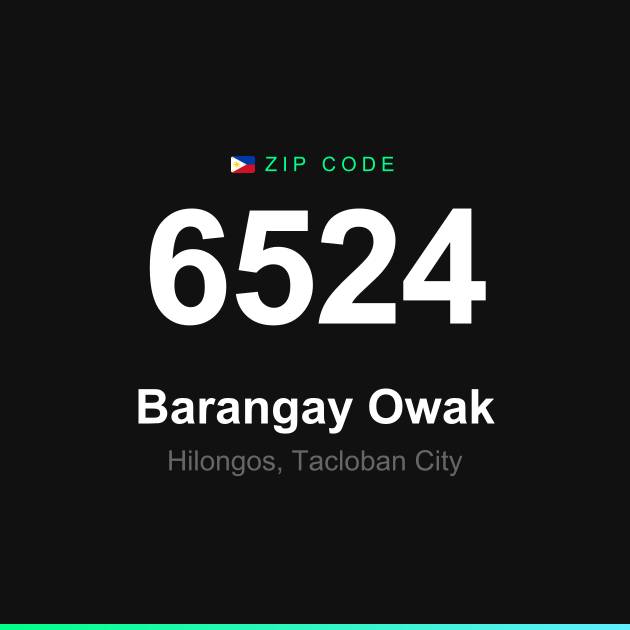 Shareable ZIP code 6524 card for Barangay Owak