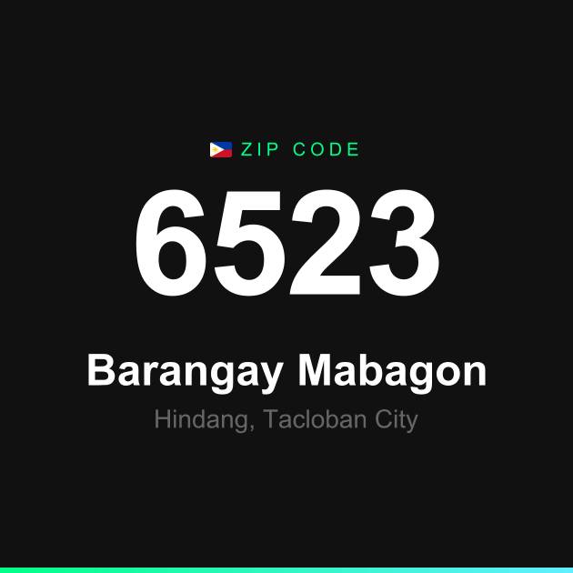 Shareable ZIP code 6523 card for Barangay Mabagon