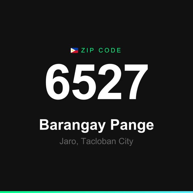 Shareable ZIP code 6527 card for Barangay Pange