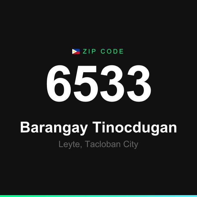 Shareable ZIP code 6533 card for Barangay Tinocdugan