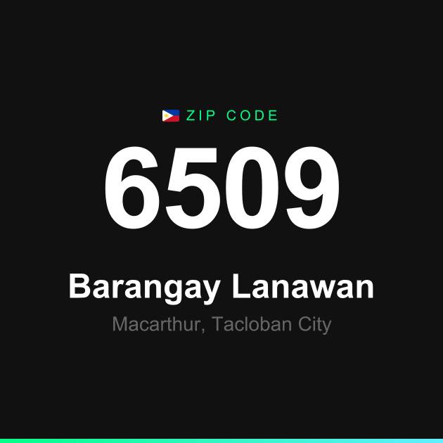 Shareable ZIP code 6509 card for Barangay Lanawan