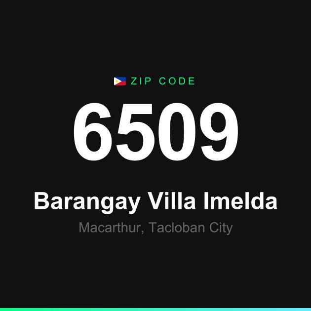 Shareable ZIP code 6509 card for Barangay Villa Imelda