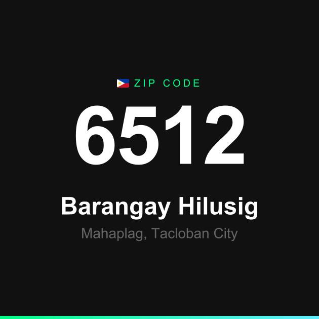 Shareable ZIP code 6512 card for Barangay Hilusig