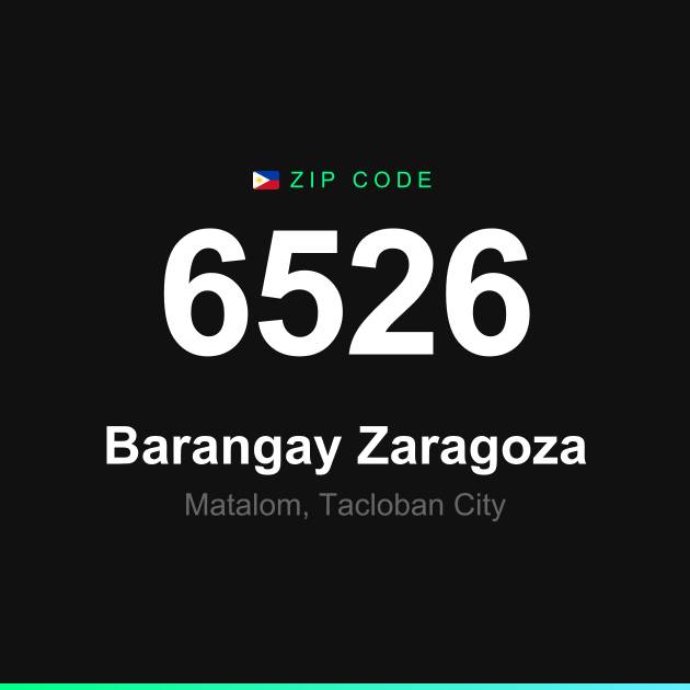 Shareable ZIP code 6526 card for Barangay Zaragoza