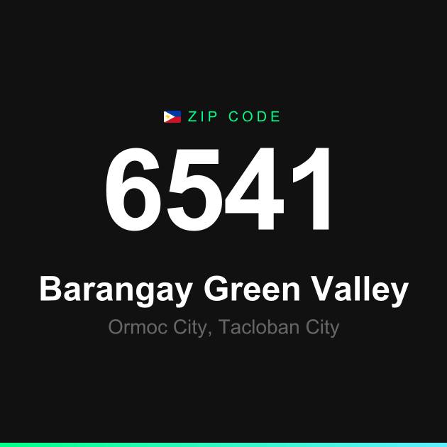Shareable ZIP code 6541 card for Barangay Green Valley