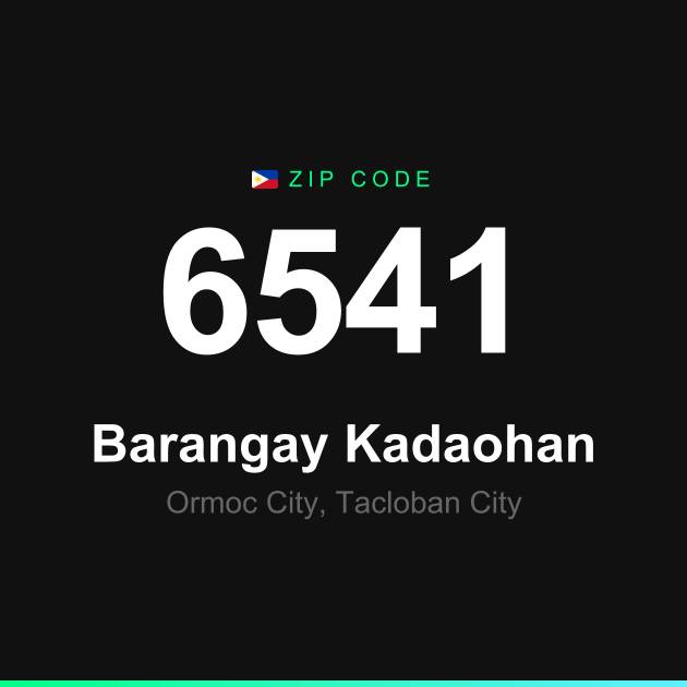 Shareable ZIP code 6541 card for Barangay Kadaohan