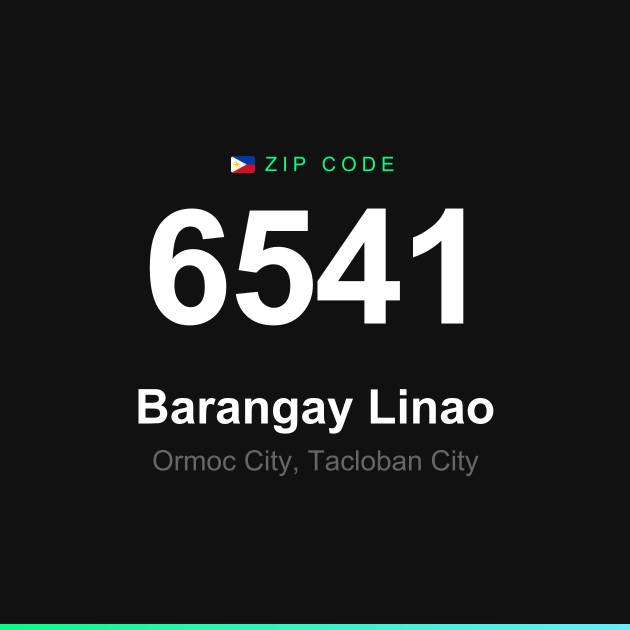 Shareable ZIP code 6541 card for Barangay Linao