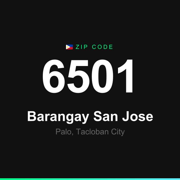 Shareable ZIP code 6501 card for Barangay San Jose