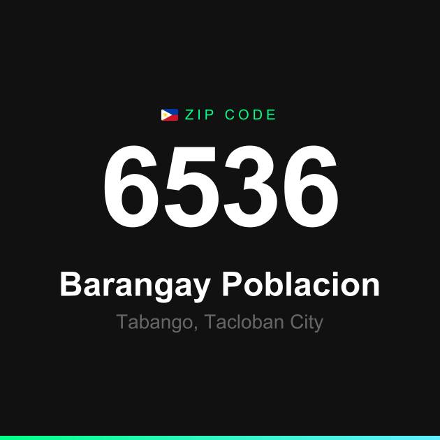 Shareable ZIP code 6536 card for Barangay Poblacion