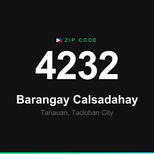 Shareable ZIP code 4232 card for Barangay Calsadahay