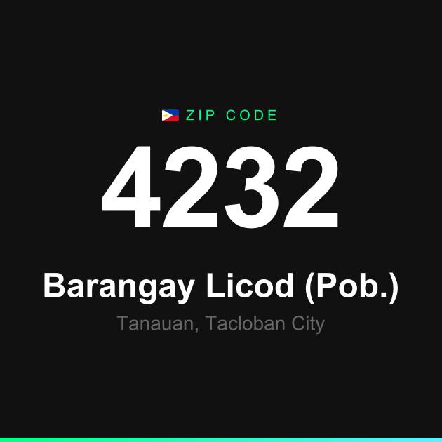 Shareable ZIP code 4232 card for Barangay Licod (Pob.)