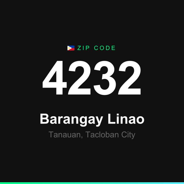 Shareable ZIP code 4232 card for Barangay Linao