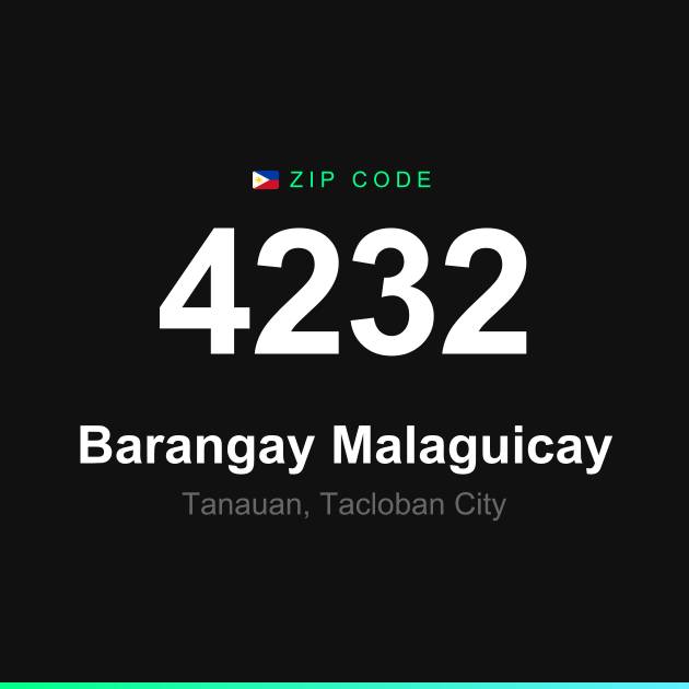 Shareable ZIP code 4232 card for Barangay Malaguicay