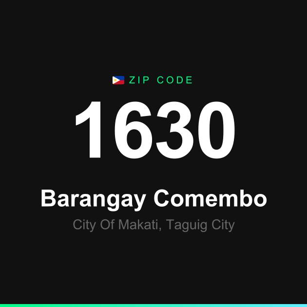Shareable ZIP code 1630 card for Barangay Comembo