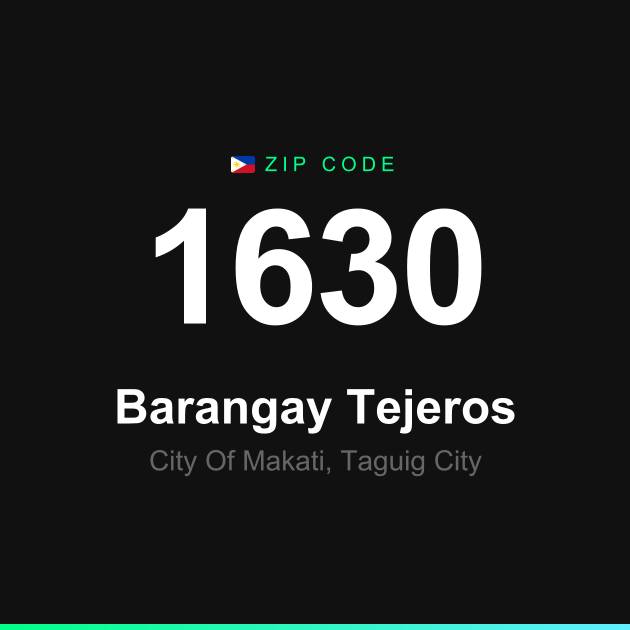 Shareable ZIP code 1630 card for Barangay Tejeros