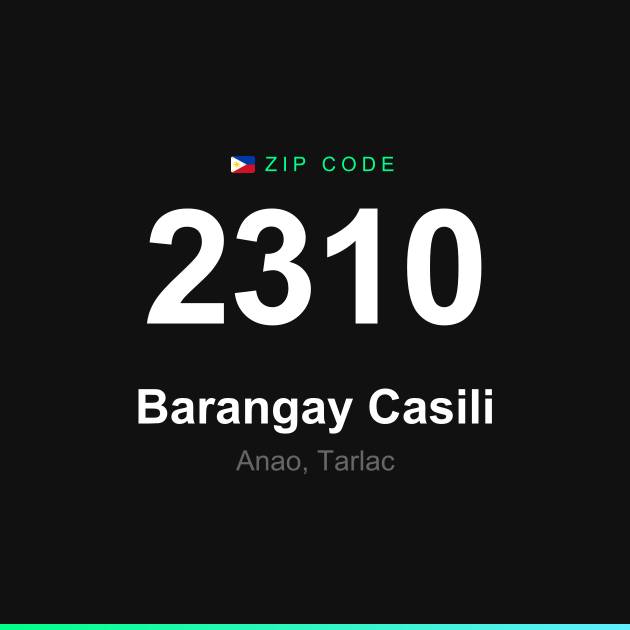 Shareable ZIP code 2310 card for Barangay Casili