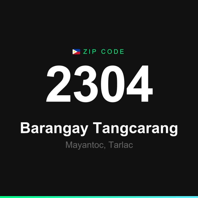 Shareable ZIP code 2304 card for Barangay Tangcarang
