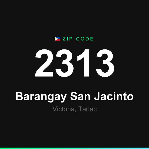 Shareable ZIP code 2313 card for Barangay San Jacinto