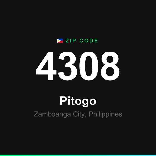 Shareable ZIP code 4308 card for Pitogo