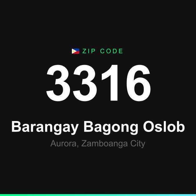 Shareable ZIP code 3316 card for Barangay Bagong Oslob