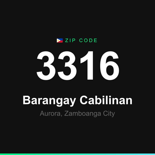 Shareable ZIP code 3316 card for Barangay Cabilinan