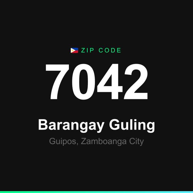 Shareable ZIP code 7042 card for Barangay Guling