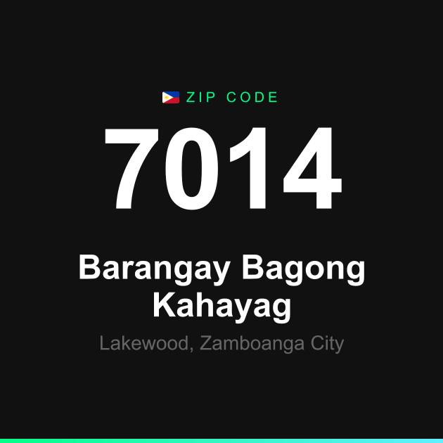 Shareable ZIP code 7014 card for Barangay Bagong Kahayag