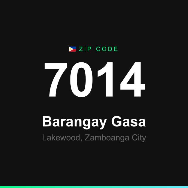 Shareable ZIP code 7014 card for Barangay Gasa