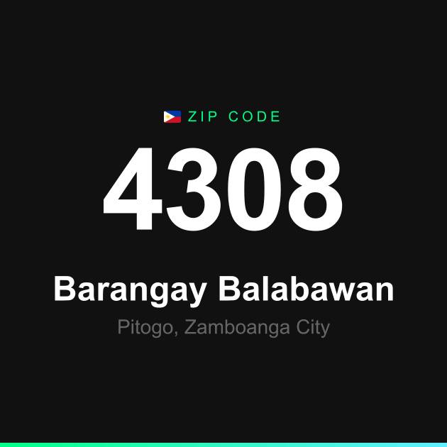 Shareable ZIP code 4308 card for Barangay Balabawan