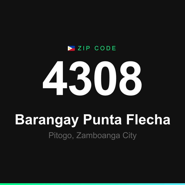 Shareable ZIP code 4308 card for Barangay Punta Flecha