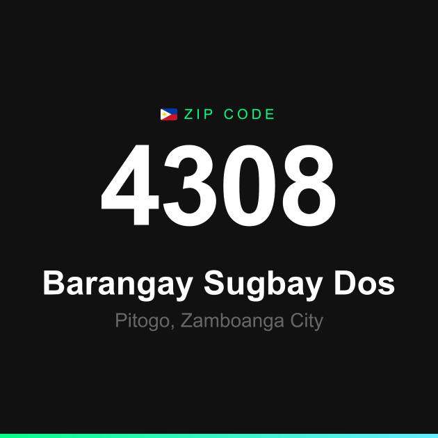 Shareable ZIP code 4308 card for Barangay Sugbay Dos