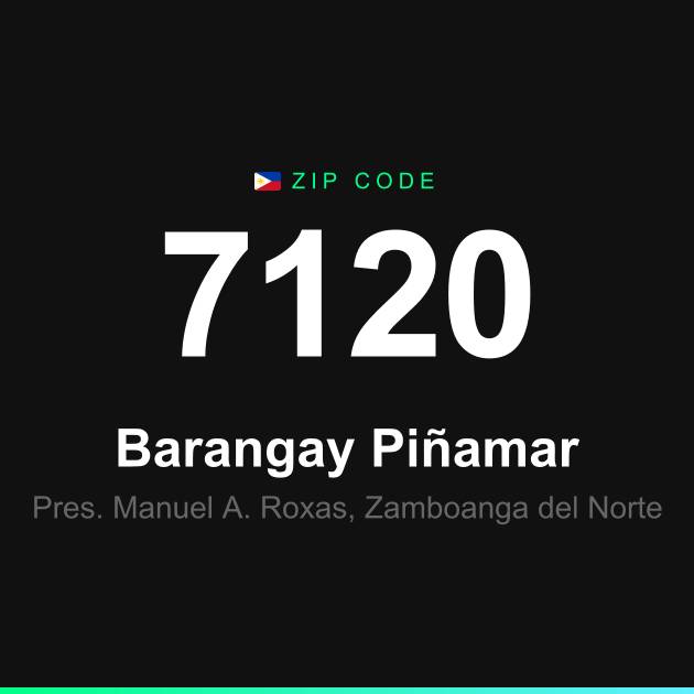 Shareable ZIP code 7120 card for Barangay Piñamar