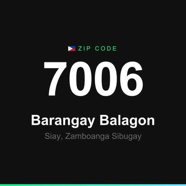Shareable ZIP code 7006 card for Barangay Balagon
