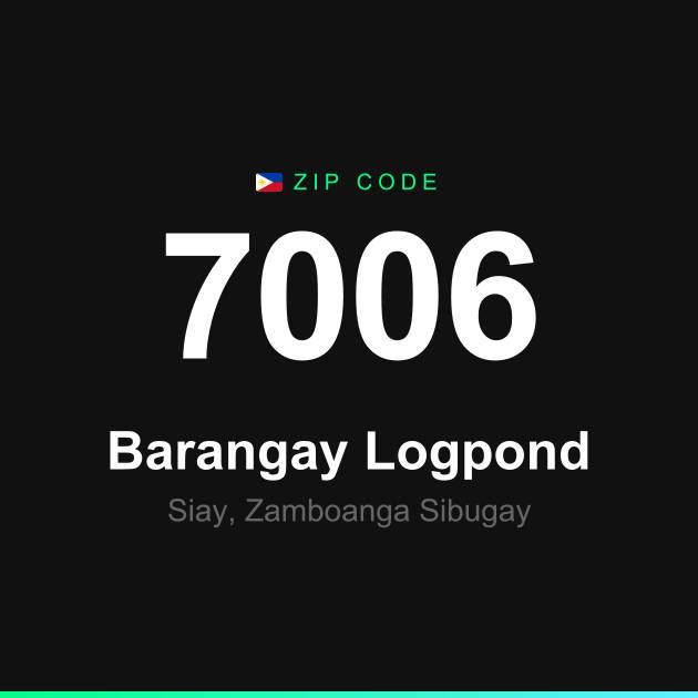 Shareable ZIP code 7006 card for Barangay Logpond